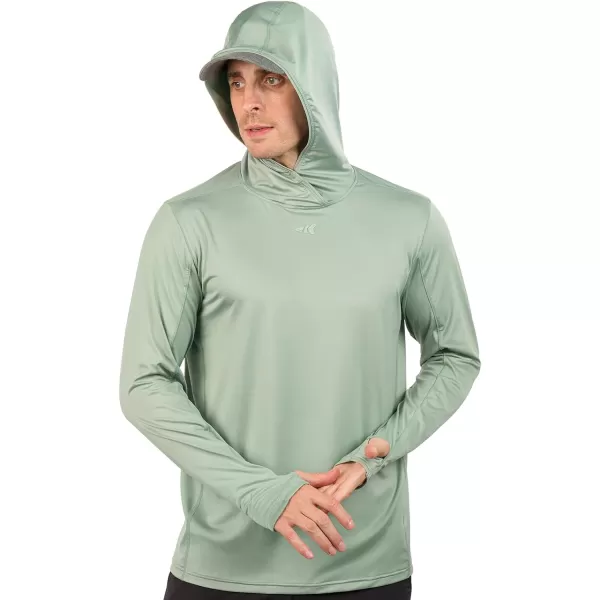 KastKing Mystic Mountain Hoodie UPF 50 Fishing Hiking Shirt for Men and Women MoistureWicking QuickDry Cooling ShirtIceberg Green