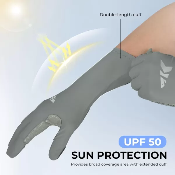 KastKing Sol Armis Pro UPF50 Fishing Gloves QuickDryFull Finger UV Protection Gloves Sun Protection Gloves Men Women for OutdoorHuntingDark Gray