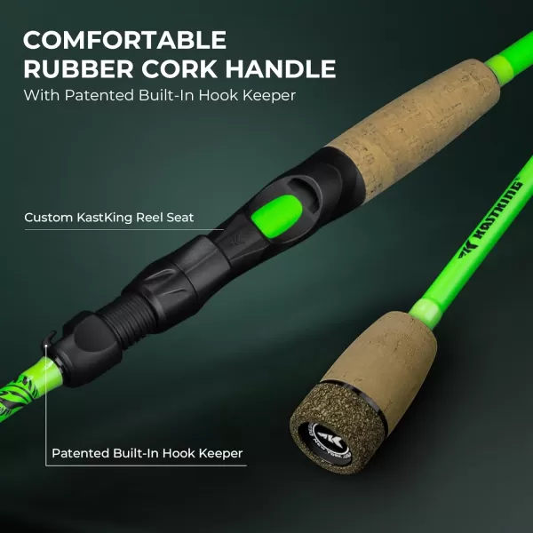 KastKing Zephyr Dualtip Fishing Rod  Reel Combo Dual Tips Section for Different Powers IM6 Graphite 2Pc Blanks KastFlex Technology Rubber Cork Handle Integrate Hook Keeper 8 ModelsCast 70 M Mh Dualtips Rod  Right Handed
