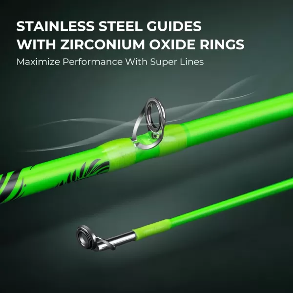 KastKing Zephyr Dualtip Fishing Rod  Reel Combo Dual Tips Section for Different Powers IM6 Graphite 2Pc Blanks KastFlex Technology Rubber Cork Handle Integrate Hook Keeper 8 ModelsCast 70 M Mh Dualtips Rod  Right Handed