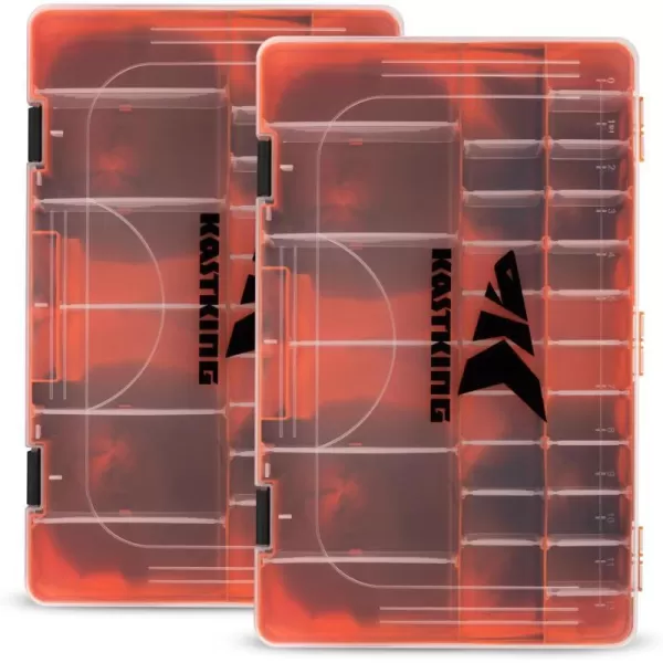 KastKing Bait Vault Camouflage Tackle Box Plastic Tackle Trays Fishing Tackle Box Storage Organizer with Removable Dividers 2 Packs 4 Packs Lure Boxes Terminal Tackle StorageOrange Camouflage 2Pack 3700