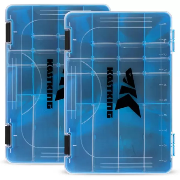 KastKing Bait Vault Camouflage Tackle Box Plastic Tackle Trays Fishing Tackle Box Storage Organizer with Removable Dividers 2 Packs 4 Packs Lure Boxes Terminal Tackle StorageBlue Camouflage 2Pack 3600