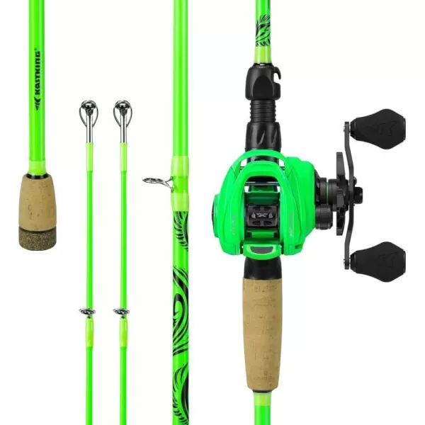 KastKing Zephyr Dualtip Fishing Rod  Reel Combo Dual Tips Section for Different Powers IM6 Graphite 2Pc Blanks KastFlex Technology Rubber Cork Handle Integrate Hook Keeper 8 ModelsCast 66 Ml M Dualtips Rod  Right Handed