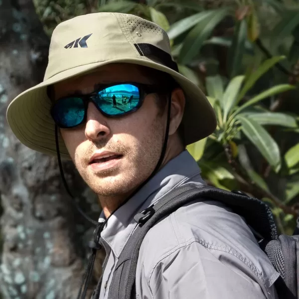 KastKing Field Trekker Bucket HatUPF 50 Protection Sun HatWaterRepellentBreathableAdjustable Fishing HatHiking HatKhaki