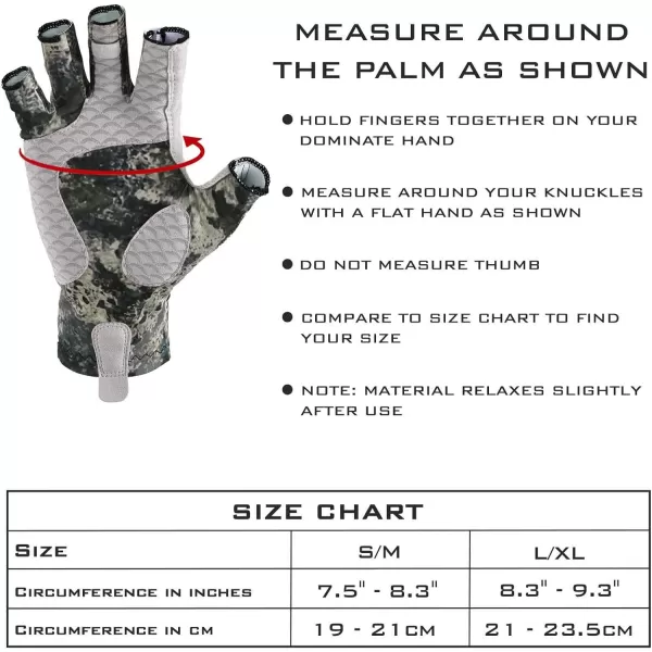 KastKing La Sal Fishing Gloves UPF50 Sun Gloves UV Protection Fingerless Gloves Men Women for Outdoor Kayaking Rowing Paddling Canoeing HuntingBoulder camo Origins