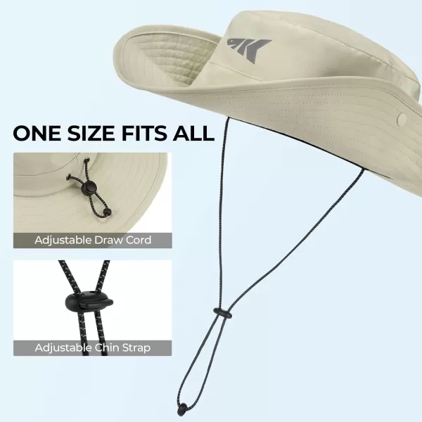 KastKing Shade Trekker Boonie HatUPF 50 Protection Sun HatWaterRepellentAdjustable Snap Brim Fishing HatHiking HatKhaki