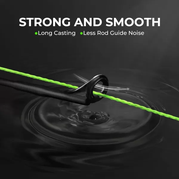 KastKing Superpower ColorShield Braided Fishing Line  Colorfast Braided Line 100 Solution Dyed UHMWPE Fiber Smooth amp Strong Superline Near Zero Stretch Sensitive High Abrasion ResistanceA Neon Green