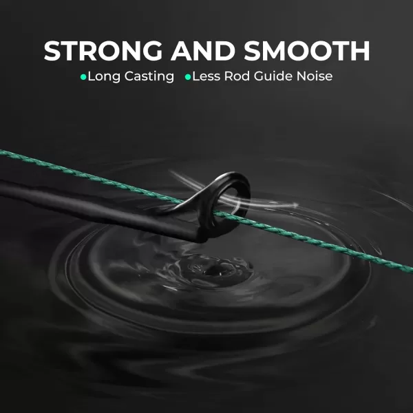 KastKing Superpower ColorShield Braided Fishing Line  Colorfast Braided Line 100 Solution Dyed UHMWPE Fiber Smooth amp Strong Superline Near Zero Stretch Sensitive High Abrasion ResistanceB Moss Green