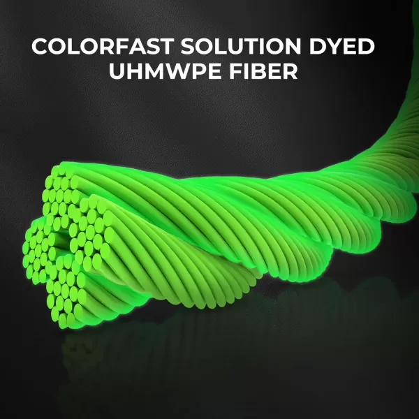 KastKing Superpower ColorShield Braided Fishing Line  Colorfast Braided Line 100 Solution Dyed UHMWPE Fiber Smooth amp Strong Superline Near Zero Stretch Sensitive High Abrasion ResistanceA Neon Green