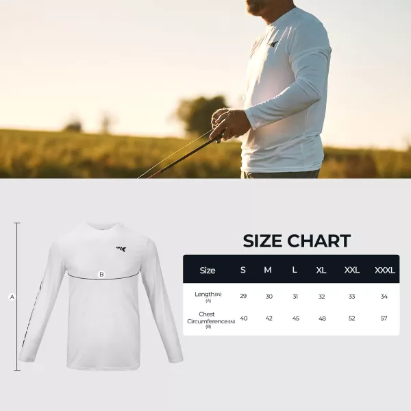 KastKing UPF 50 Fishing Shirts for Men Long Sleeve Fishing Hiking Shirt Breathable Moisture Wicking Sun Shirts for MenBwhite