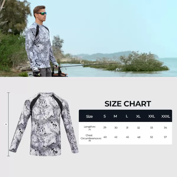 KastKing UPF 50 Fishing Shirts for Men Long Sleeve Fishing Hiking Shirt Breathable Moisture Wicking Sun Shirts for MenHprym1silver Mist