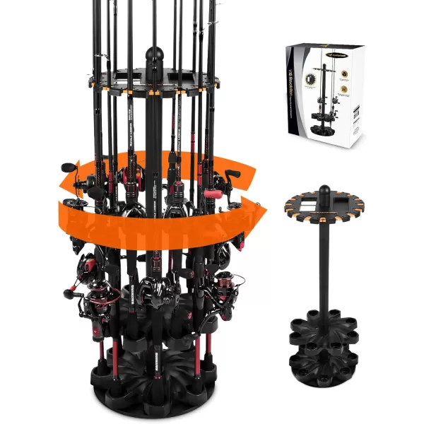 KastKing V16 Fishing Rod Rack With Rotating Base Fishing Pole Rack Holds Up to 16 Fishing Rods or Combos Lightweight and Durable ABS Construction SpaceSaving Fishing Rod Holders for GarageKastKing V16 Fishing Rod Rack With Rotating Base Fishing Pole Rack Holds Up to 16 Fishing Rods or Combos Lightweight and Durable ABS Construction SpaceSaving Fishing Rod Holders for Garage