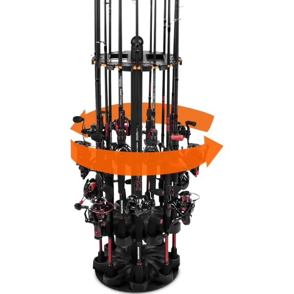 KastKing V16 Fishing Rod Rack With Rotating Base Fishing Pole Rack Holds Up to 16 Fishing Rods or Combos Lightweight and Durable ABS Construction SpaceSaving Fishing Rod Holders for GarageKastKing V16 Fishing Rod Rack With Rotating Base Fishing Pole Rack Holds Up to 16 Fishing Rods or Combos Lightweight and Durable ABS Construction SpaceSaving Fishing Rod Holders for Garage