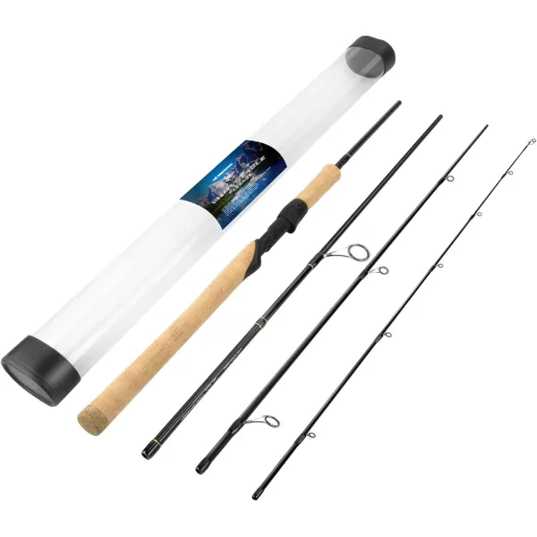 KastKing Valiant Eagle Passage Travel Fishing Rods 4 amp 6 Pc Pack Rods Spinning Casting and Fly Models IM6 Graphite Blank Ti Oxide LTS Ring Guides Beautiful Cork Handles amp Travel TubeA Spin 86FastMh Powernew