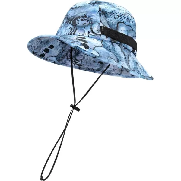 KastKing Field Trekker Bucket HatUPF 50 Protection Sun HatWaterRepellentBreathableAdjustable Fishing HatHiking HatPrym1 Stream Sky