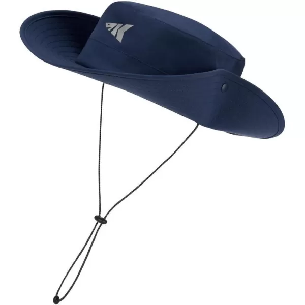 KastKing Shade Trekker Boonie HatUPF 50 Protection Sun HatWaterRepellentAdjustable Snap Brim Fishing HatHiking HatNavy Blue