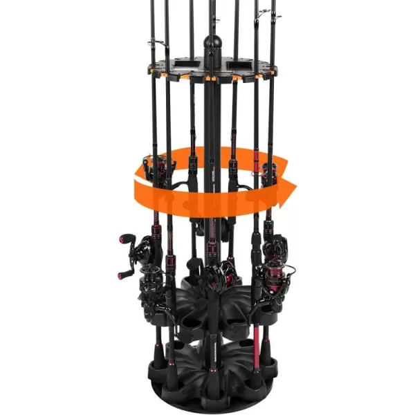 KastKing V16 Fishing Rod Rack With Rotating Base Fishing Pole Rack Holds Up to 16 Fishing Rods or Combos Lightweight and Durable ABS Construction SpaceSaving Fishing Rod Holders for GarageKastKing V16 Fishing Rod Rack With Rotating Base Fishing Pole Rack Holds Up to 16 Fishing Rods or Combos Lightweight and Durable ABS Construction SpaceSaving Fishing Rod Holders for Garage