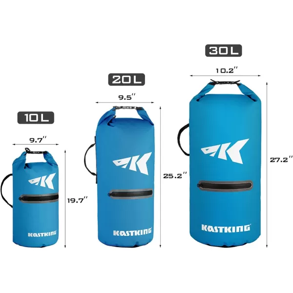 KastKing Dry Bags100 Waterproof Storage BagsMilitary Grade Construction for SwimmingKayakingBoatingHikingCampingFishing BikingSkiingBcyclone Seal Dry Bagwith Phone Caseblure20l