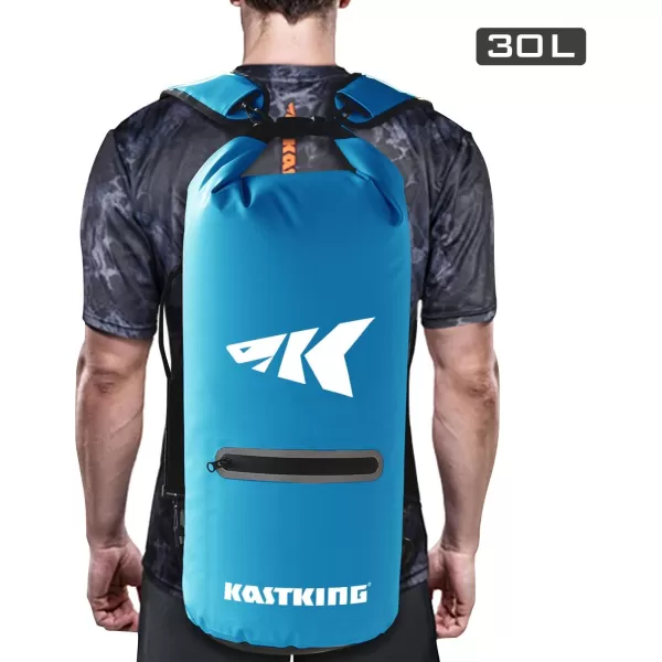 KastKing Dry Bags100 Waterproof Storage BagsMilitary Grade Construction for SwimmingKayakingBoatingHikingCampingFishing BikingSkiingBcyclone Seal Dry Bagwith Phone Caseblue30l