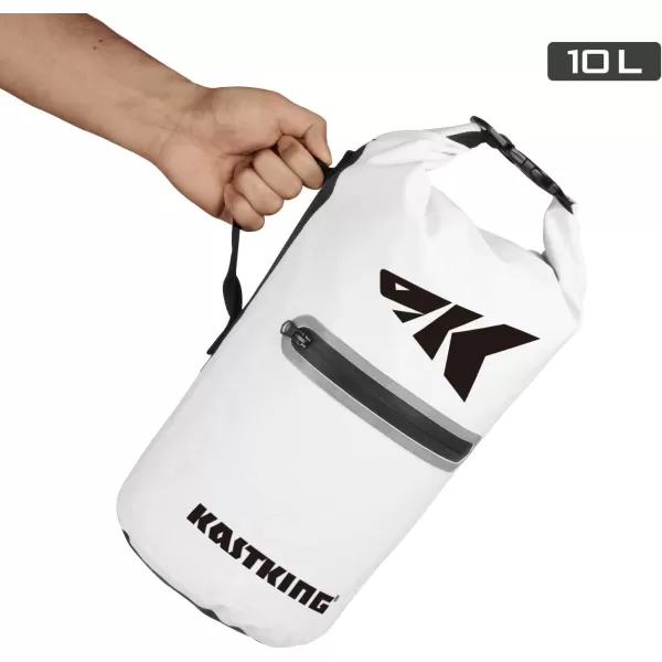 KastKing Dry Bags100 Waterproof Storage BagsMilitary Grade Construction for SwimmingKayakingBoatingHikingCampingFishing BikingSkiingBcyclone Seal Dry Bagwith Phone Casewhite20l