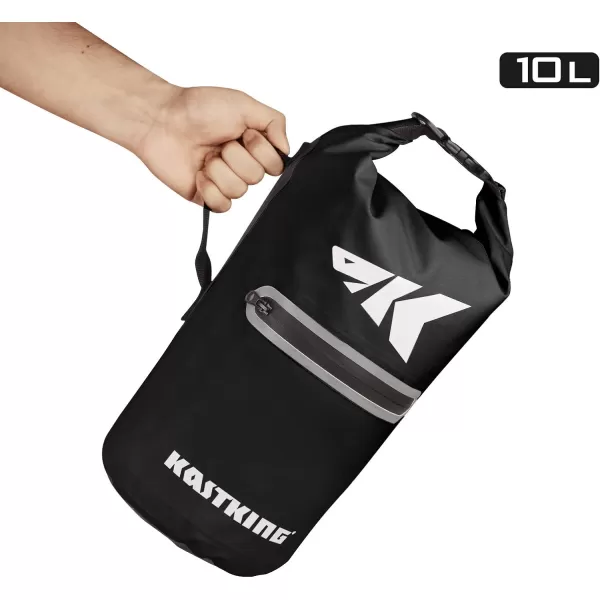 KastKing Dry Bags100 Waterproof Storage BagsMilitary Grade Construction for SwimmingKayakingBoatingHikingCampingFishing BikingSkiingBcyclone Seal Dry Bagwith Phone Caseblack20l