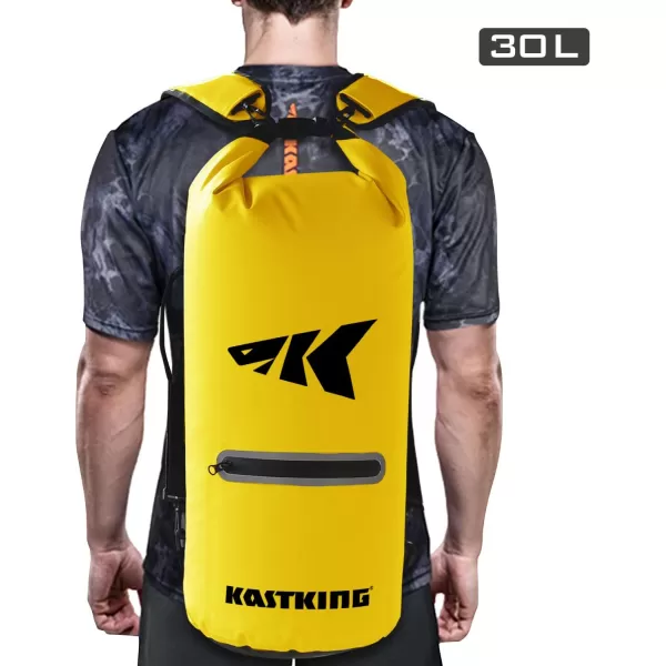 KastKing Dry Bags100 Waterproof Storage BagsMilitary Grade Construction for SwimmingKayakingBoatingHikingCampingFishing BikingSkiingBcyclone Seal Dry Bagwith Phone Caseyellow20l