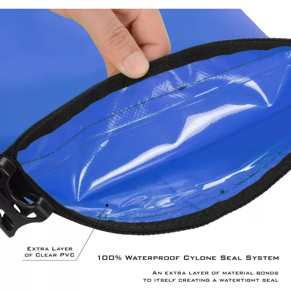 KastKing Dry Bags100 Waterproof Storage BagsMilitary Grade Construction for SwimmingKayakingBoatingHikingCampingFishing BikingSkiingCbasic Cyclone Seal Dry Bagblack10l