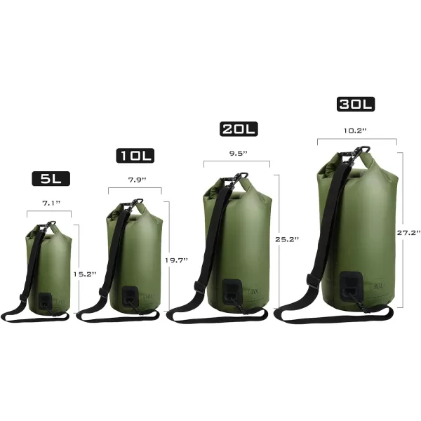 KastKing Dry Bags100 Waterproof Storage BagsMilitary Grade Construction for SwimmingKayakingBoatingHikingCampingFishing BikingSkiingCbasic Cyclone Seal Dry Baggreen20l