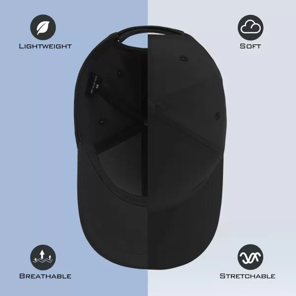 KastKing Fishing Cap for Men Women Sun Protection Hat for Outdoor Hiking Camping Lightweight Cap with Adjustable StrapD Tone on Tone  Black