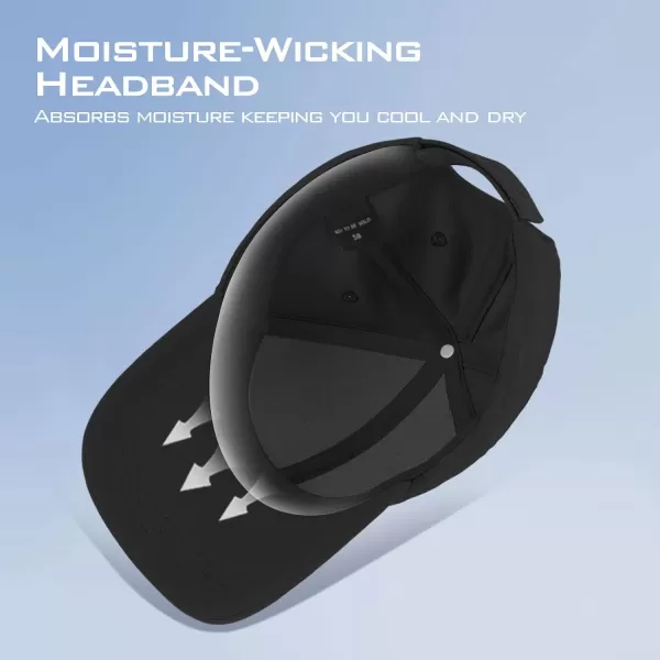 KastKing Fishing Cap for Men Women Sun Protection Hat for Outdoor Hiking Camping Lightweight Cap with Adjustable StrapD Tone on Tone  Black