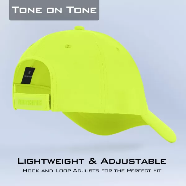 KastKing Fishing Cap for Men Women Sun Protection Hat for Outdoor Hiking Camping Lightweight Cap with Adjustable StrapD Tone on Tone  Lime Punch