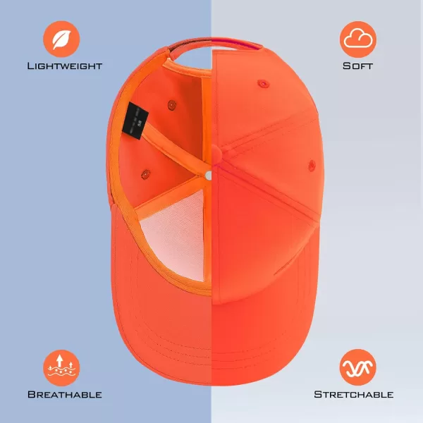 KastKing Fishing Cap for Men Women Sun Protection Hat for Outdoor Hiking Camping Lightweight Cap with Adjustable StrapD Tone on Tone  Orange