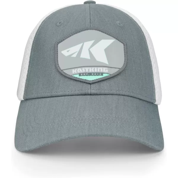 KastKing Fishing Cap for Men Women Sun Protection Hat for Outdoor Hiking Camping Lightweight Cap with Adjustable StrapF Comfot Fit  Light Heather Gray