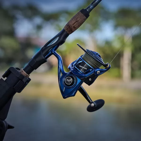 KastKing Kapstan SE Saltwater Spinning Reel  IPX6 100 Waterproof  Up to 55LBs Max Drag Big Game Fishing Reel  621 High Speed  CNC Aluminum Body 511 CorrosionResistance Bearing System  Blue4000 Automatic Bail Ipx6