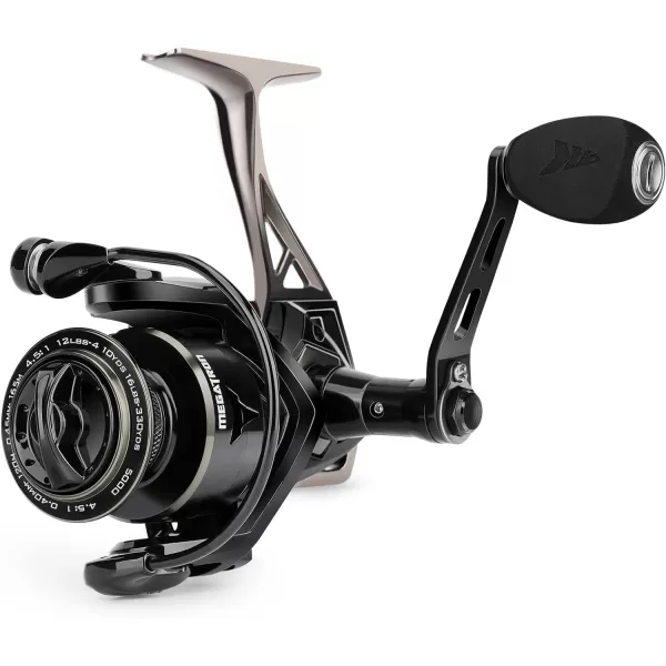 KastKing Megatron Spinning Reel Freshwater and Saltwater Spinning Fishing Reel Rigid Aluminum Frame 71 DoubleShielded StainlessSteel BB Over 30 lbs Carbon Drag CNC Aluminum Spool amp Handle5000