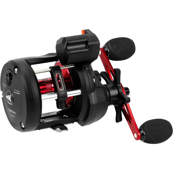 KastKing ReKon Round Baitcasting Fishing Reel Conventional Baitcasting Reel Line CounterLevel Wind Trolling Reel Powerful Carbon Disc Drag Durable Stainless Steel Large Line CapacityA Line Counter Size10 Left Handed