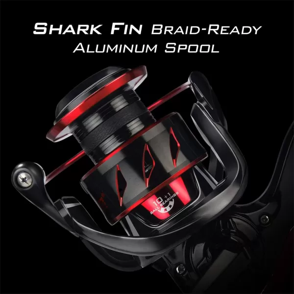 KastKing Sharky III Fishing Reel  New Spinning Reel  Carbon Fiber 395 LBs Max Drag  101 Stainless BB for Saltwater or Freshwater  Oversize Shaft  Super Value4000