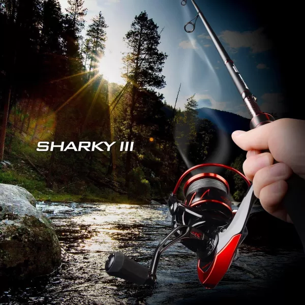 KastKing Sharky III Fishing Reel  New Spinning Reel  Carbon Fiber 395 LBs Max Drag  101 Stainless BB for Saltwater or Freshwater  Oversize Shaft  Super Value2000