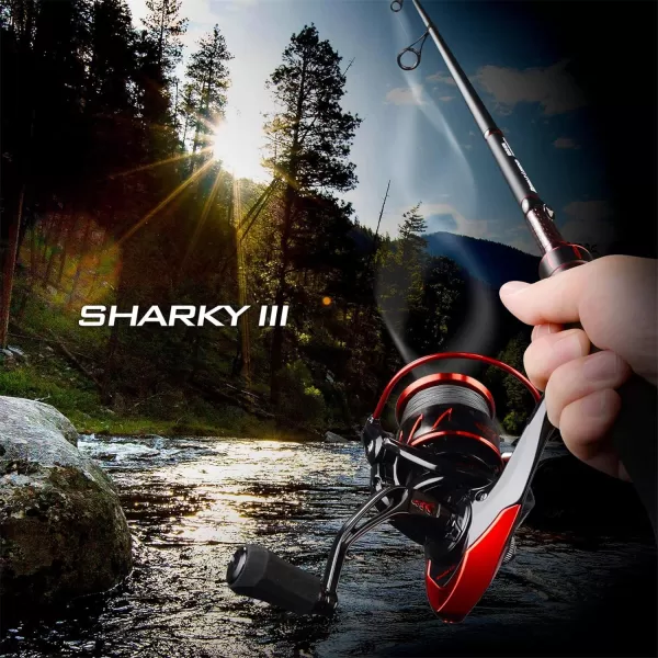 KastKing Sharky III Fishing Reel  New Spinning Reel  Carbon Fiber 395 LBs Max Drag  101 Stainless BB for Saltwater or Freshwater  Oversize Shaft  Super Value3000