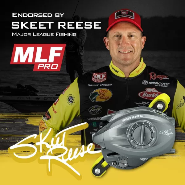 KastKing Skeet Reese Icon Baitcasting Reels  AutoMag Dual Braking System Fishing Reel 7oz Lightweight Aluminum Frame176 Lb Carbon Drag11  1 Stainless Steel BB721 Gear Ratio TPE Handle KnobsLeft Handed  Aluminum Frame  7oz