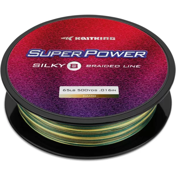 KastKing SuperPower Braided Fishing Line  Abrasion Resistant Braided Lines  Incredible Superline  Zero Stretch  Smaller Diameter  A MustHaveX8Camo