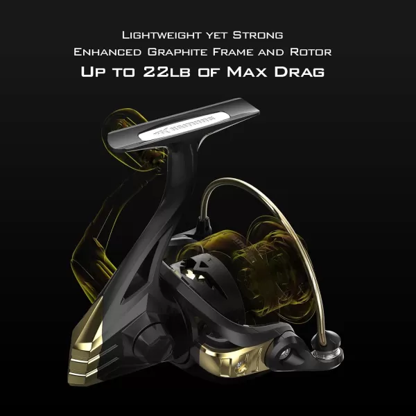 KastKing Valiant Eagle Gold Spinning Reel  621 HighSpeed Gear Ratio Freshwater and Saltwater Fishing Reel Faster Line Retrieve Braid Ready Spool 71 Shielded Stainless Steel Ball Bearings4000621
