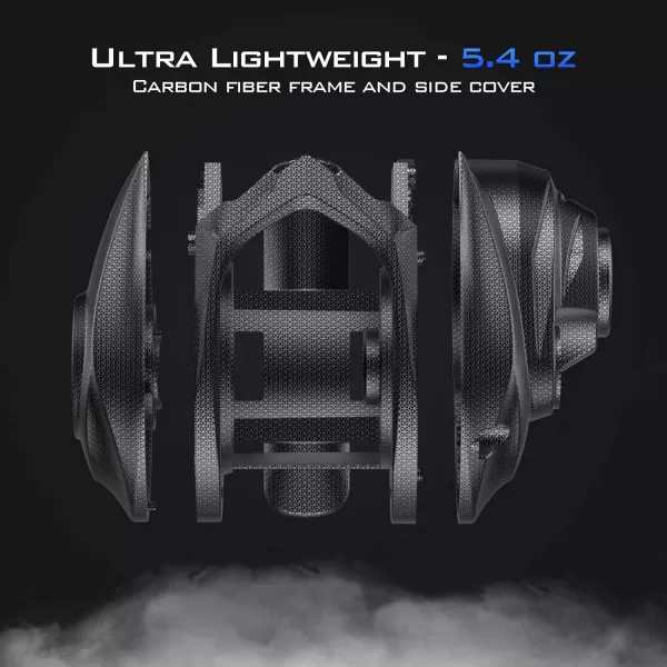 KastKing Verus Baitcasting Fishing Reel New Assassin Version Only 54 oz Carbon Fiber Frame amp Side Covers Carbon Fiber Drag System amp 111 Double Shielded Ball Bearings 811 Gear RatioRight Handed811