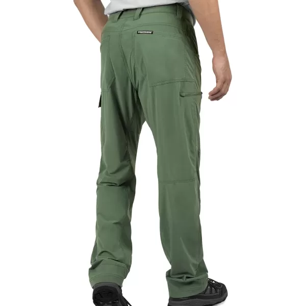 KastKing Wind Crest Fishing Hiking Pants Water Repellent Lightweight Mens Travel Climbing Pants UPF 50 Stretch MaterialSage Green