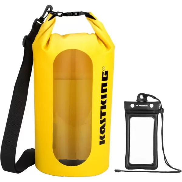 A:clear Window Dry Bag(with Phone Case)-yellow-20l