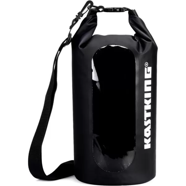 KastKing Dry Bags100 Waterproof Storage BagsMilitary Grade Construction for SwimmingKayakingBoatingHikingCampingFishing BikingSkiingAclear Window Dry Bagblack30l