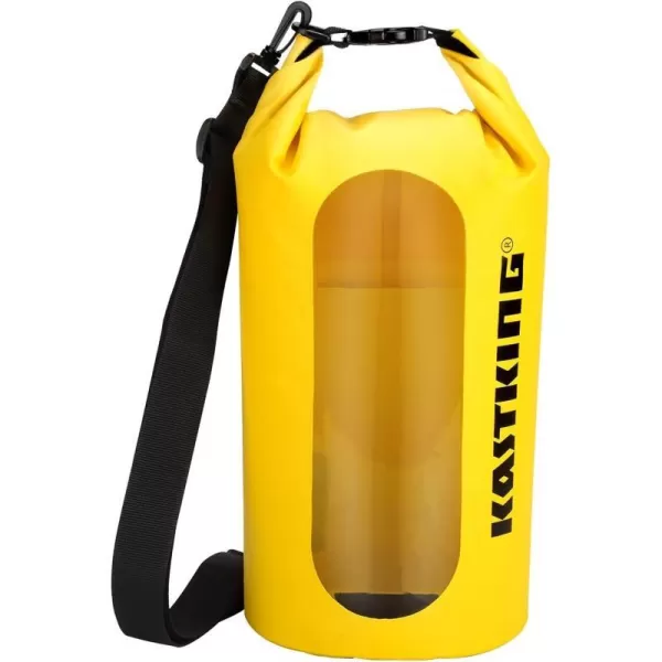 KastKing Dry Bags100 Waterproof Storage BagsMilitary Grade Construction for SwimmingKayakingBoatingHikingCampingFishing BikingSkiingAclear Window Dry Bagyellow30l