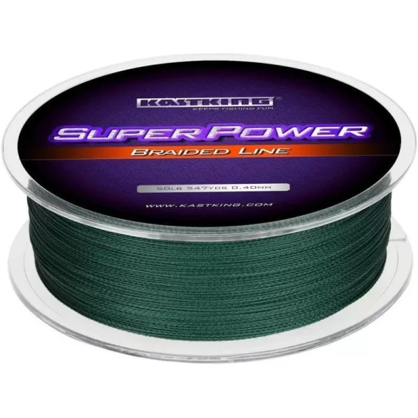 KastKing SuperPower Braided Fishing Line  Abrasion Resistant Braided Lines  Incredible Superline  Zero Stretch  Smaller Diameter  A MustHaveX4Moss Green