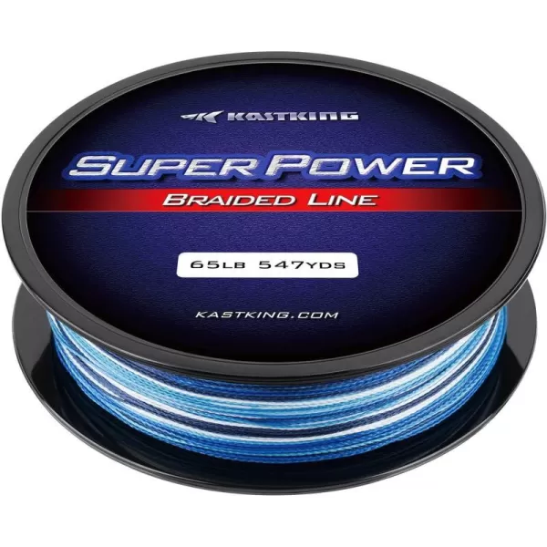 KastKing SuperPower Braided Fishing Line  Abrasion Resistant Braided Lines  Incredible Superline  Zero Stretch  Smaller Diameter  A MustHaveX4NewBlue Camo