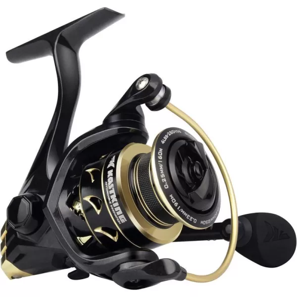 KastKing Valiant Eagle Gold Spinning Reel  621 HighSpeed Gear Ratio Freshwater and Saltwater Fishing Reel Faster Line Retrieve Braid Ready Spool 71 Shielded Stainless Steel Ball Bearings3000621